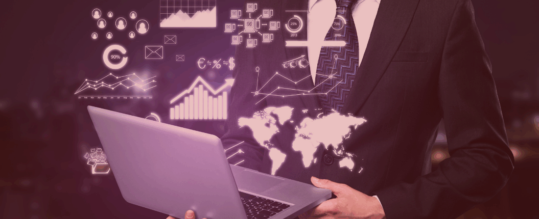 Profesional gestionando datos financieros y contables para empresas